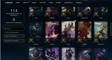 Conta prata 4 com 46 Champs e 23 Skins + 1 Fragmento
