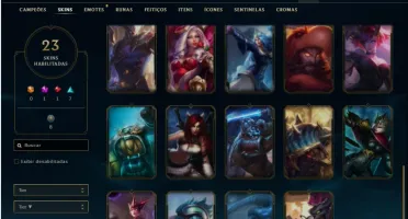 Conta prata 4 com 46 Champs e 23 Skins + 1 Fragmento