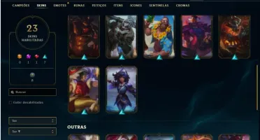 Conta prata 4 com 46 Champs e 23 Skins + 1 Fragmento