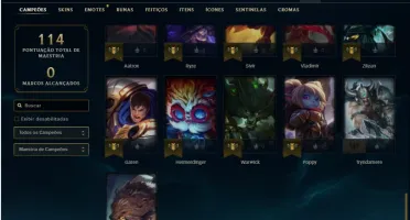 Conta prata 4 com 46 Champs e 23 Skins + 1 Fragmento