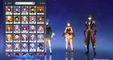 Conta com vários personagens 5 estrela e armas 5 estrela