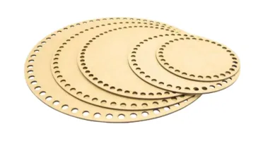 Kit 10 Base Para Crochê, MDF 3mm, Fio De Malha 08 a 30...