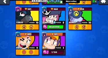 Conta brawn stars 14.2k troféus, 14 skins 23 star powers