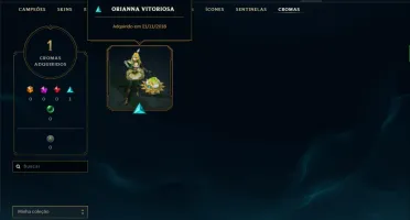 Conta bronze 3 com 9 skins e 53 champs