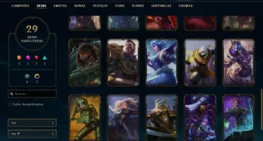 CONTA PLATINA COM HECARIM LANCEIRO ZERO - SKIN MÍTICA