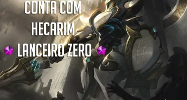 CONTA PLATINA COM HECARIM LANCEIRO ZERO - SKIN MÍTICA