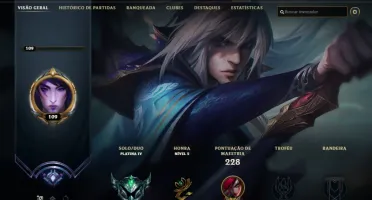 CONTA PLATINA COM HECARIM LANCEIRO ZERO - SKIN MÍTICA