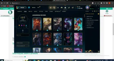 Conta League of Legends com 107 skins