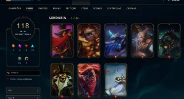 CONTA PLATINA 2, 133 CAMPEÕES, 118 SKINS !!!