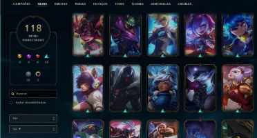 CONTA PLATINA 2, 133 CAMPEÕES, 118 SKINS !!!