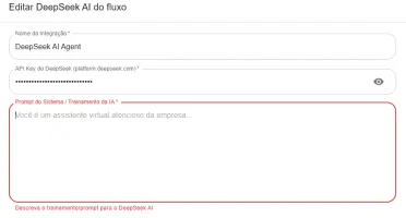 WhaTicket - Flow Builder 2026 + Nó de Agente DeepSeek