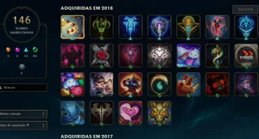 CONTA LVL 117 BORDA OURO 208 SKINS 146 ICONES 19 SENTINELAS