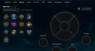 Conta LOL GOLD 1, Todos os champs, 116 skins 41k blue essenc