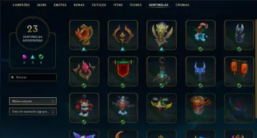Conta LOL GOLD 1, Todos os champs, 116 skins 41k blue essenc