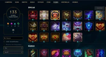 Conta LOL GOLD 1, Todos os champs, 116 skins 41k blue essenc
