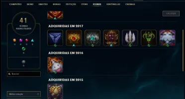 Conta unranked com 28 champs, 8 skins ( 2 vitoriosas )