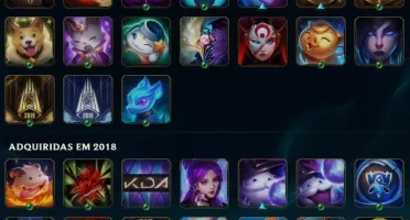 Conta com 159 skins e 141 campeões