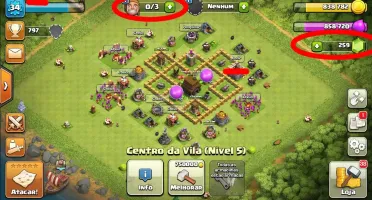 CONTA CLASH OF CLANS CV 5 COM TROCA DE NICK DISPONIVEL