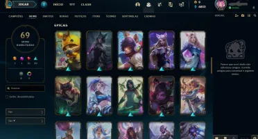 VENDO CONTA LOL - 69 SKINS - 1139 REAIS GASTOS