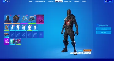 CONTA FORTNITE 70+ skins e CAVALEIRO NEGRO com 2MIL VBUCKS +