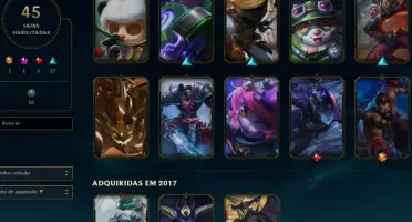 conta LoL unranked 45 skins