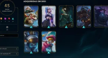 conta LoL unranked 45 skins