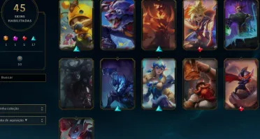 conta LoL unranked 45 skins