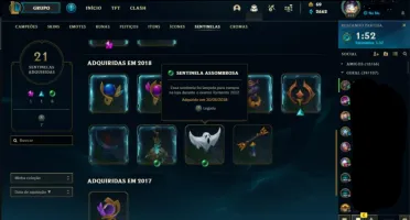 Conta League of legends desde a s3, lvl 573, 145 skins