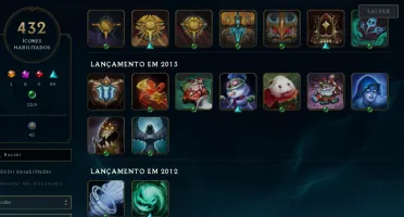 Conta Lol - 280 Skins Icones Raros