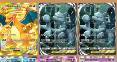 Pokemon TCG Pocket - Charizard Crow e 2 mewtwo imersivos