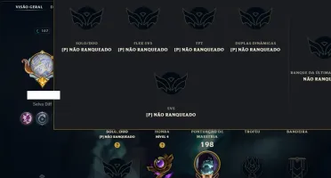 Unranked com 70 Champs e 74 Skins ( JG / TOP )