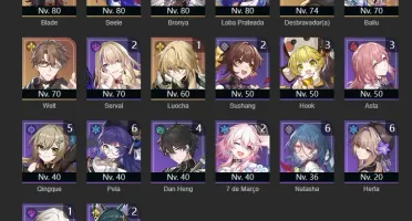 Honkai star rail end game TL 65, Luocha e bronya E1. 5🌟