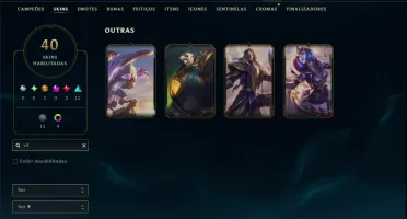 Unranked com 90 Champs e 40 Skins