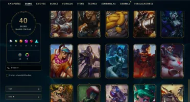 Unranked com 90 Champs e 40 Skins