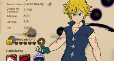 Conta reroll com Meliodas Purgatório e Rei Demônio Zeldris