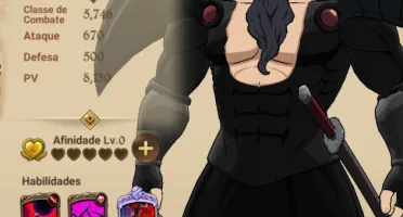 Conta reroll com Meliodas Purgatório e Rei Demônio Zeldris