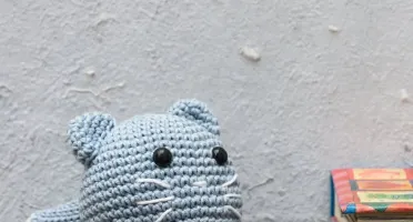 Gato Bola em amigurumi