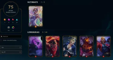 Conta de lol ( League of Legends) 75 skins. todos campeões.