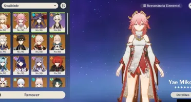 Conta genshin com 18 Personagens T5 e 5 armas T5
