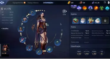 Mir4 Lvl60 e 60 k de poder Server NA 34