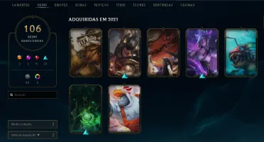 conta lol platina lv 333 todos os champion