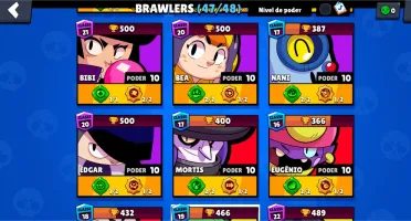 Conta Brawl Stars full 21k+  5k de gold 47/48 brawlers