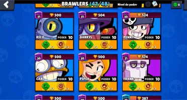 Conta Brawl Stars full 21k+  5k de gold 47/48 brawlers