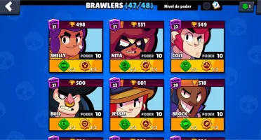 Conta Brawl Stars full 21k+  5k de gold 47/48 brawlers