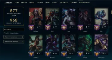 Prata 2 com TODOS os Champs e 247 Skins + Skins no Valorant