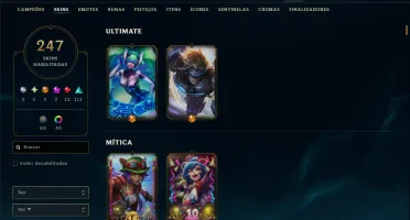 Prata 2 com TODOS os Champs e 247 Skins + Skins no Valorant