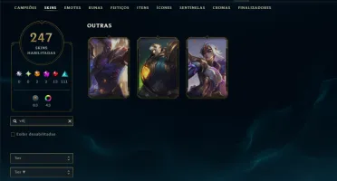 Prata 2 com TODOS os Champs e 247 Skins + Skins no Valorant
