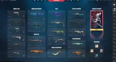 Prata 2 com TODOS os Champs e 247 Skins + Skins no Valorant