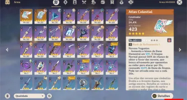 CONTA GENSHIN IMPACT - AR45 EULA+ALBEDO+QIQI ARMAS 5*