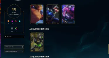 Conta LOL: Prata V 49 skins (2 Ult), 77 champ Pronta Entrega